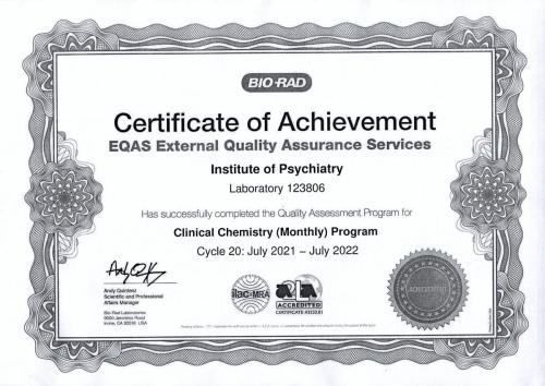 Achievements of Institute of Psychiatry-COE
