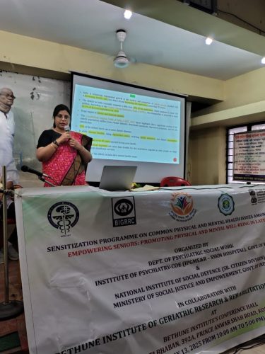 Sensitisation Programme on Common Physical and Mental Health issues in Seniors with NISD & MSJE, Govt. of India, from 09/04/25 to 15/06/25